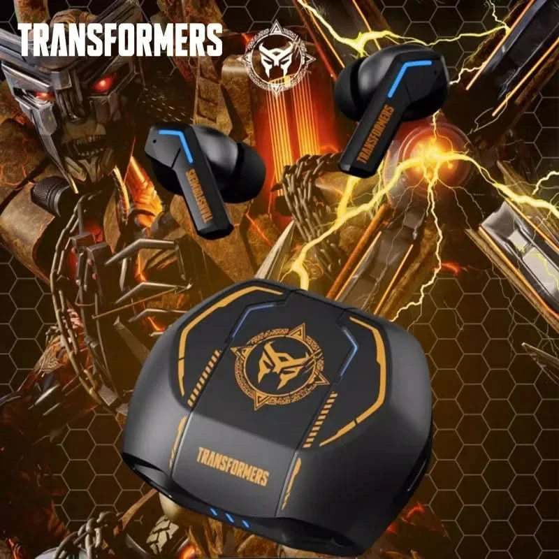 Ship From US Transformers TF-T06 Bluetooth Earphones Gaming Headset Low Latency with Mic Headphones HD Call Wireless Earbuds