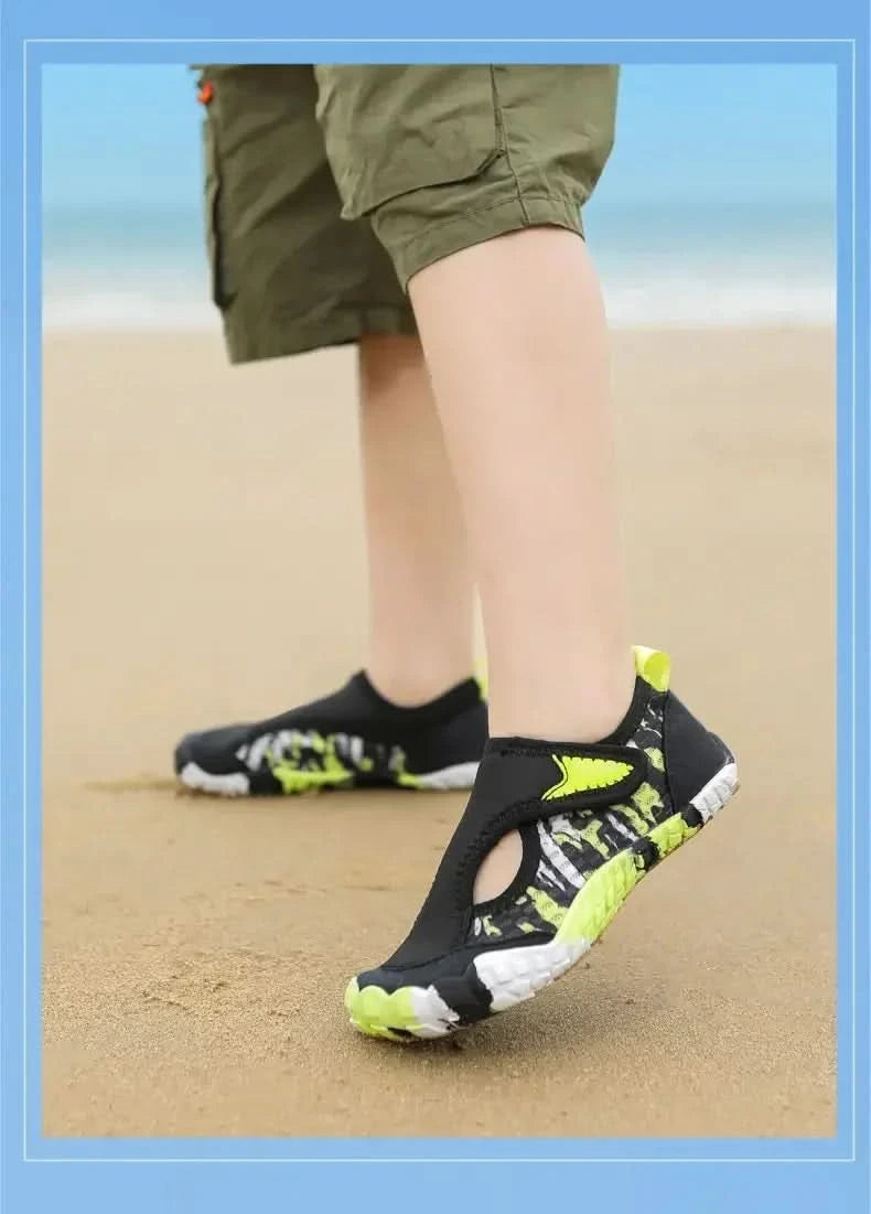 Swimming Beach Sneakers Children Diving Surfing Boating Wading Sports Shoes Kids Aqua Barefoot Water Shoes Quick-Dry Boys Girls - M & M Global