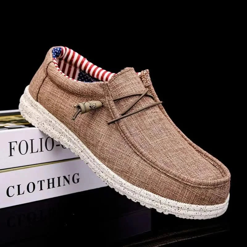 Men's Casual Shoes Lightweight Loafers Soft man Canvas Shoes Vulcanized Shoes for men Driving Flat Shoe Slip-on Outdoor Sneakers - M & M Global