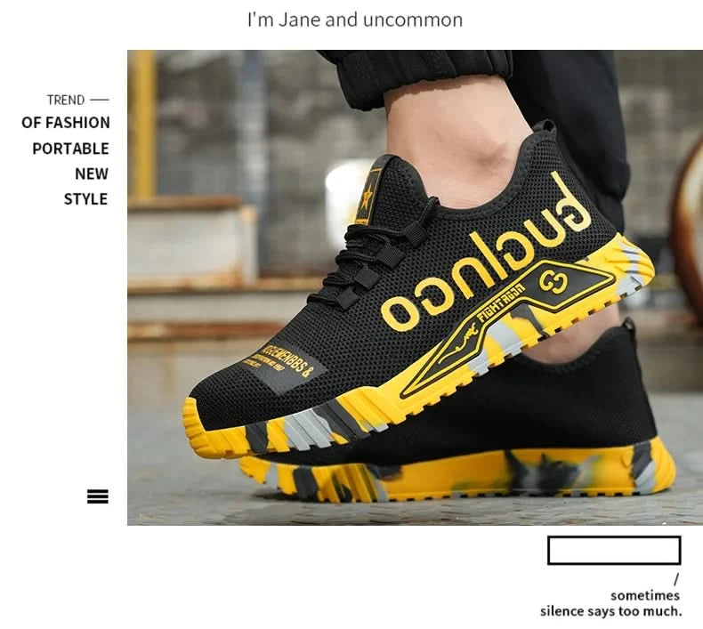 Soft-soled comfortable anti-smash and anti-puncture safety shoes