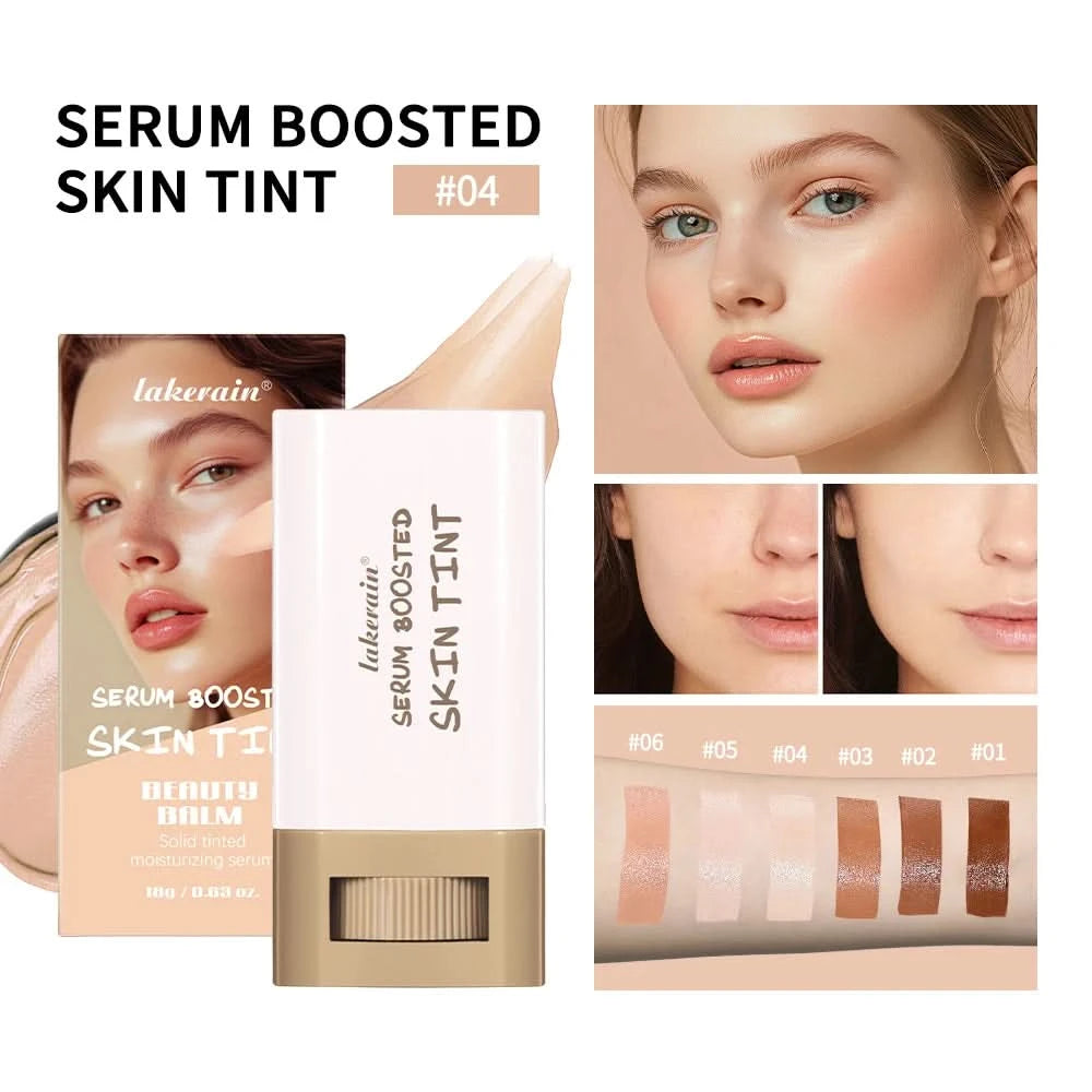 Stick Foundation Balm Serum Boosted Skin Tint Foundation Stick Smooth Plumper Hight Coverage Travel Bronze Foundation Stick Make - M & M Global