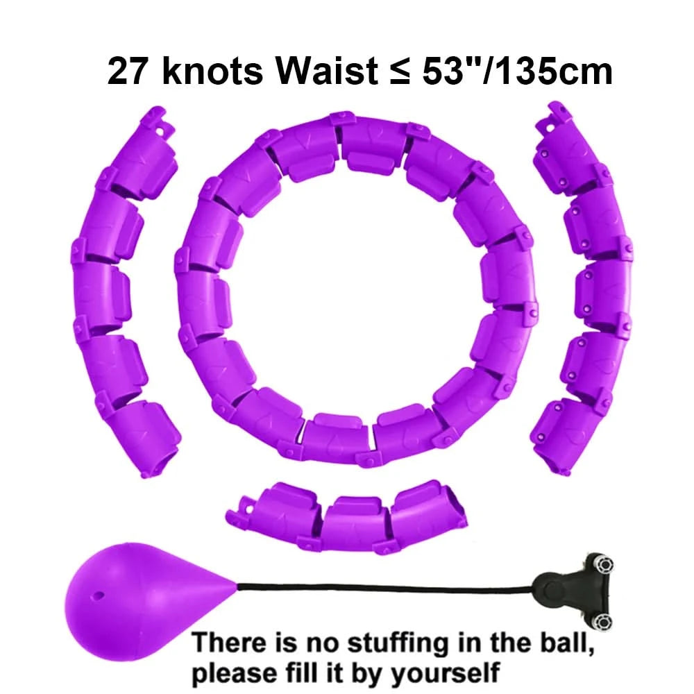 21/24/27/30 Knots Sport Fitness Hoops Abdominal Thin Waist Exercise Massage Hoop Fitness Equipment Gym Home Training Weight Loss - M & M Global