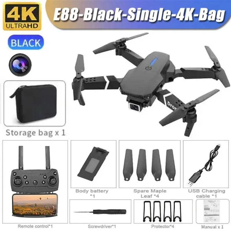 E99 Pro Drone Quadcopter Remote Control Handle Four Axis Aircraft HD 6K Photography UAV Altitude Fixation Helicopter Toys - M & M Global