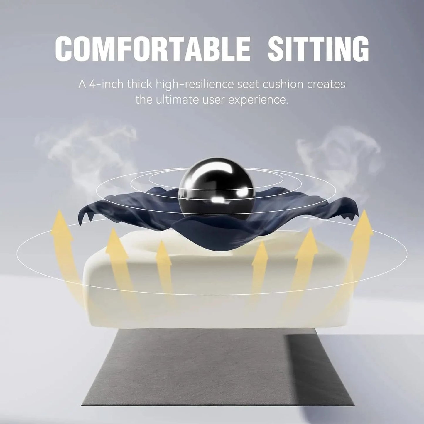 Dowinx Gaming Chair with Massage Lumbar Support, Suede Fabric Ergonomic Computer Chair with Footrest for Adults