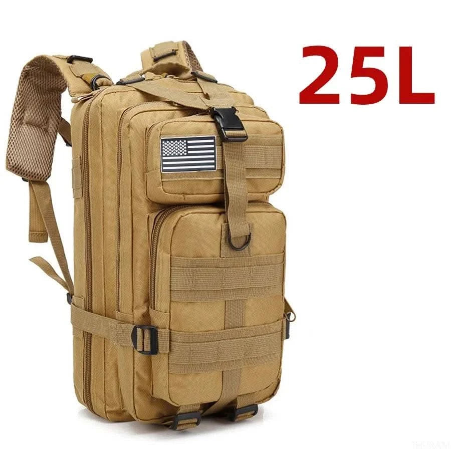 25L/50L Sturdy Nylon Waterproof Tactical Sports Trekking Fishing Hunting Camping Hiking Bag Backpack Outdoor Rucksacks - M & M Global