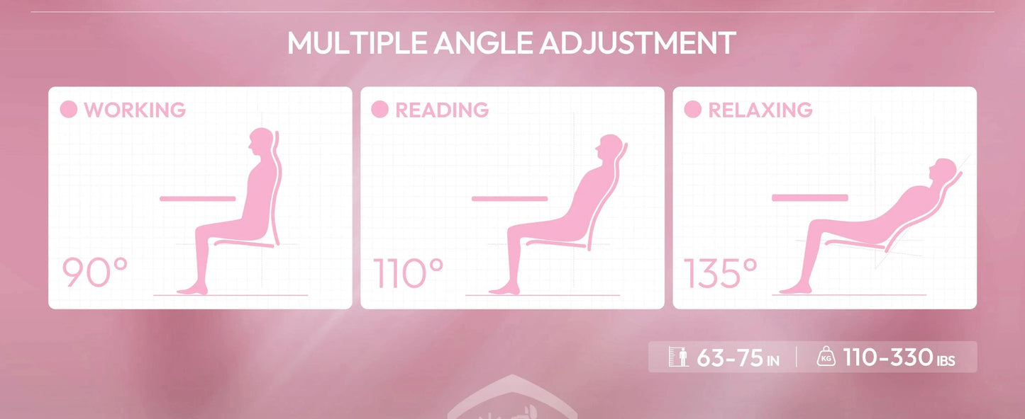 Dowinx Gaming Chair with Heated Massage Lumbar Support, Breathable Fabric Office Chair with Pocket Spring Cushion and Footrest,
