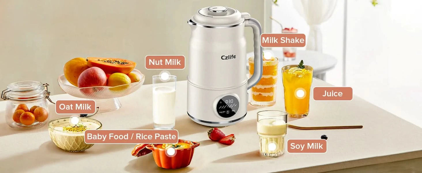 N7 Nut Milk Maker, 50oz (1.5L) Automatic Soy Milk Maker Machine for Homemade Oat Milk, Nutmilk, Juice, Milkshake, Baby Food, Gra - M & M Global
nut milk maker
almond milk maker
soy milk machine
oat milk maker
plant-based milk
vegan milk machine
automatic soy milk maker
homemade milk maker
baby food maker
smoothie blender
juice extractor
centrifugal juicer
1.5L milk maker
50oz capacity blender
kitchen appliances
non-dairy milk
dairy-free milk maker
electric milk maker
self-cleaning milk maker
multi-function