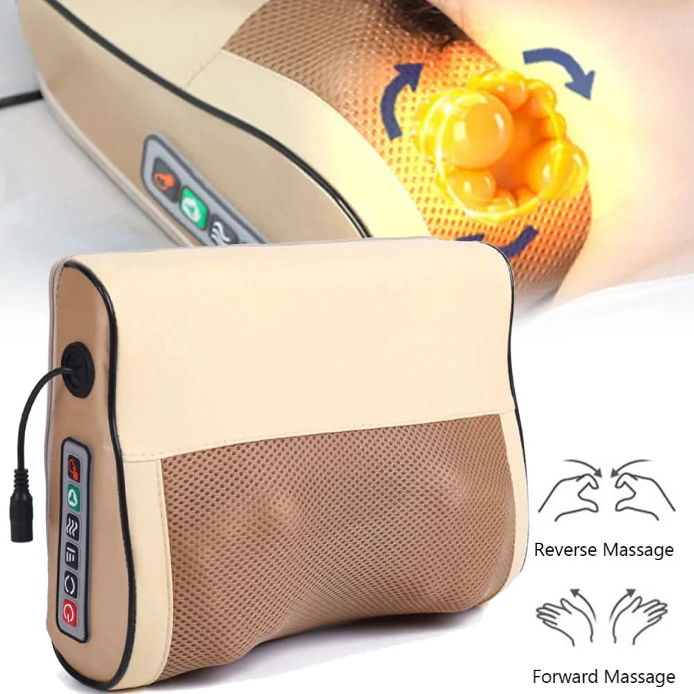 Electric Neck Massager Pillow Multifunctional Neck Relaxation Pillow Device Neck Health Massager Relaxation Pillow Massager - M & M Global