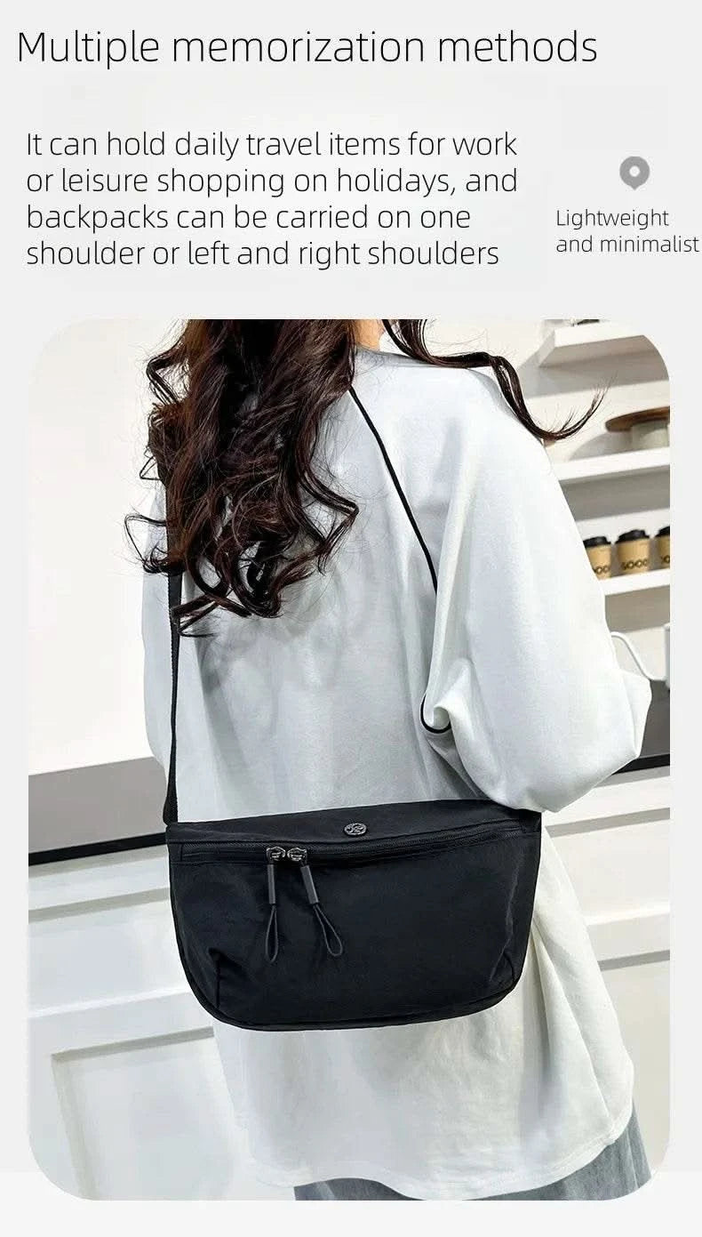 Bag Women 2025 New Korean Versatile Popular Saddle Bag Shoulder Bag Sports Commuter Crossbody Multi functional Backpack - M & M Global