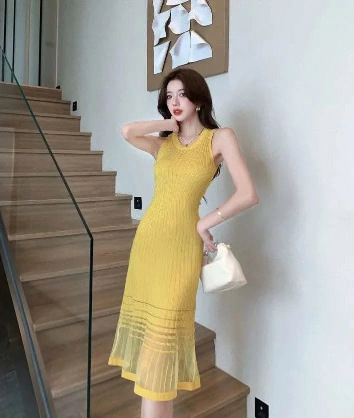 Dresses for Women Black SMidi Woman Dress Party Evening Night Club Prom Casual Youth G Fashion Summer 2024 Retro Sensual Sexy X - M & M Global