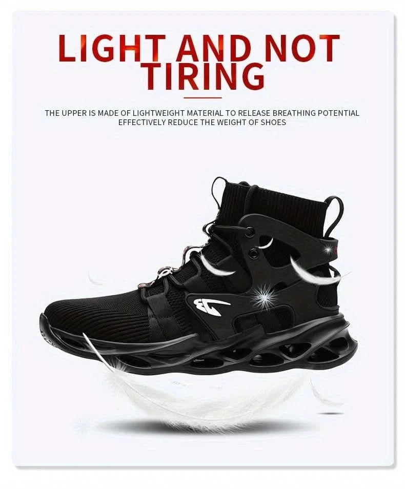 Fashionable breathable anti-smash and anti-puncture safety shoes