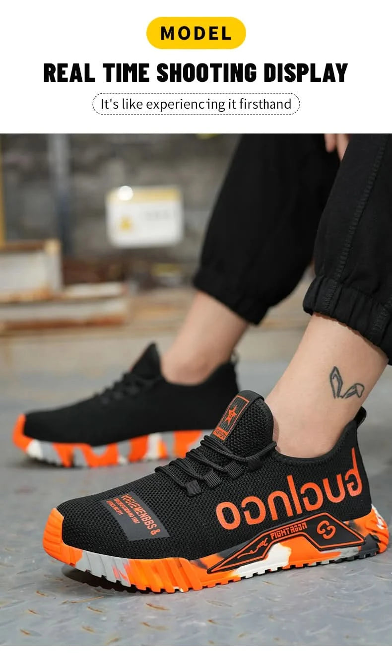 Soft-soled comfortable anti-smash and anti-puncture safety shoes