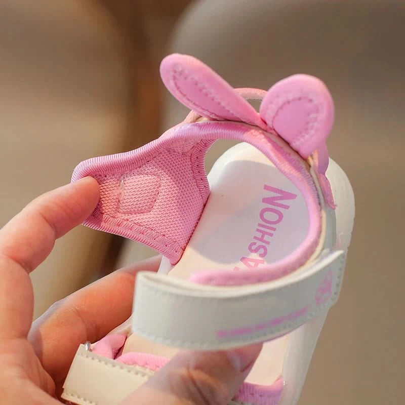 Children's Sandals 2-12 Years Old Cartoon Greenish Pink Soft Boys Girls Beach Shoes Casual Non-slip Kids Baby Sports Sandals - M & M Global