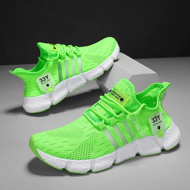 Breathable Mesh Men Shoes Trendy Lightweight Walking Flats Plus Size Male Tennis Sneakers Outdoor Running Fitness Shoes 2025 - M & M Global