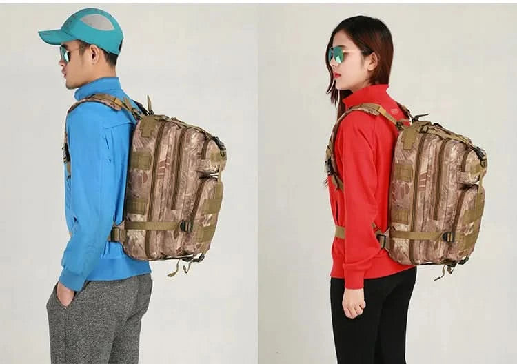 Men's Classic Tactical Backpack Travel Sports Camouflage Bag Outdoor Climbing Hunting Backpack Fishing Hiking Nylon 3P Pack Bag - M & M Global
