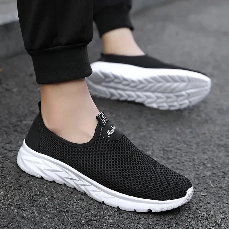 YRZL Mesh Loafers Men Casual Shoes Summer Lightweight Outdoor Male Walking Shoes Anti-slip Comfortable Slip on Loafers for Men - M & M Global