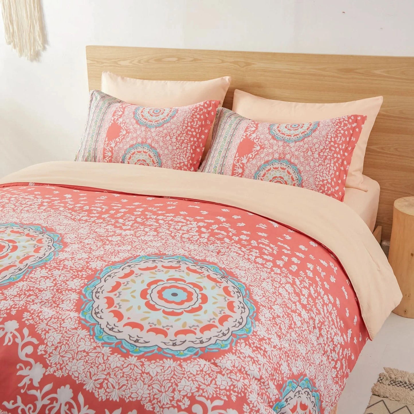 Printing Comforter Set-7 Pieces in a Bag, Bedding Sets with Comforters,Flat Sheets, Fitted Sheet,2 Pillowcases & 2 PillowShams