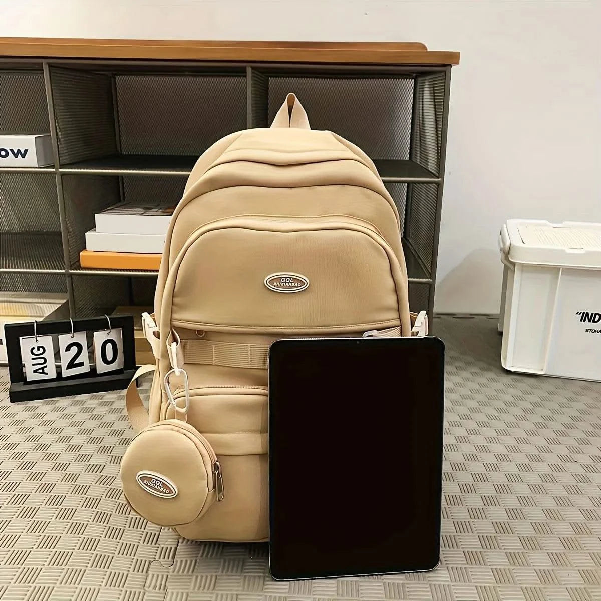Backpack Simple Large Capacity Sports Travel Backpack Junior High School Leisure Backpack Tutorial Bag - M & M Global