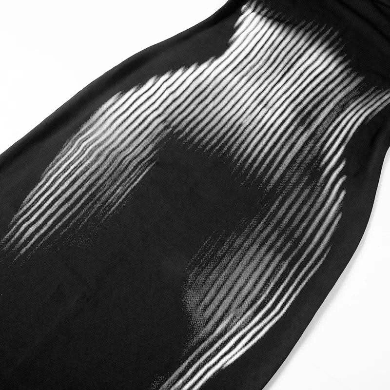CUTENOVA Elegant Spaghetti Straps Print Long Dress Solid Color Sleeveless Square Neck Wrap Party Dress Summer Backless Cami - M & M Global
