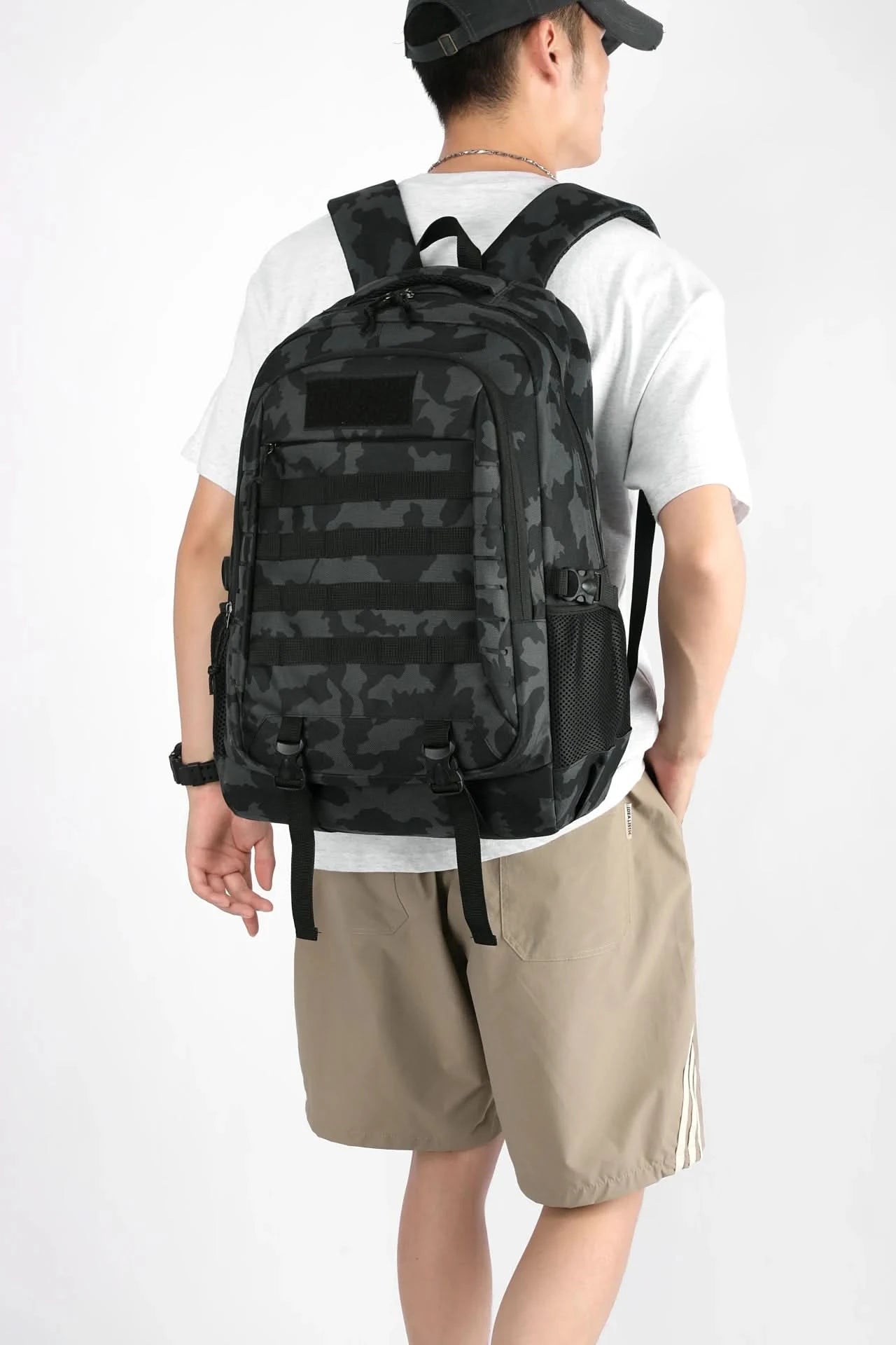New cross-border outdoor tactical bag, large-capacity backpack, multi-functional leisure travel mountaineering bag, camouflage d - M & M Global