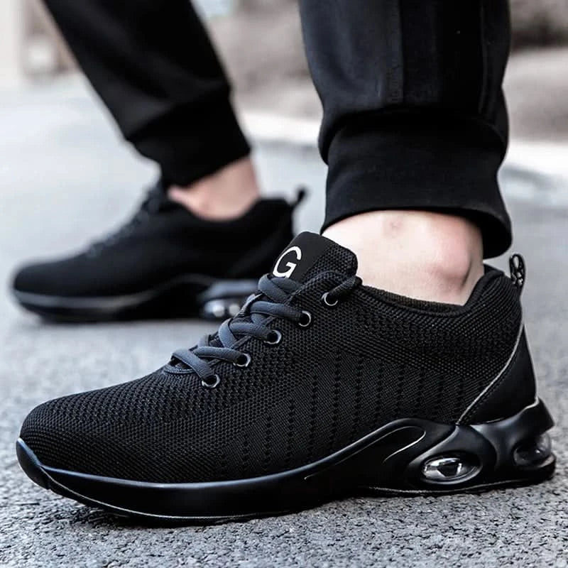 Men Safety Boots With Steel Toe Cap Anti-smash Work Sneakers Anti-smash Safety Shoes Men Indestructible Work Boots Hiking shoes