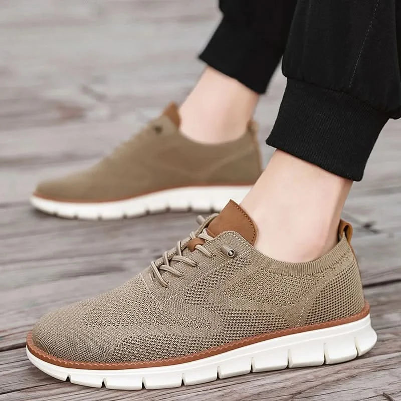 YRZL Men Casual Sports Shoes Anti Slip Wear-Resistant Breathable Cushioning Color Blocking Design Versatile Casual Sports Shoes - M & M Global