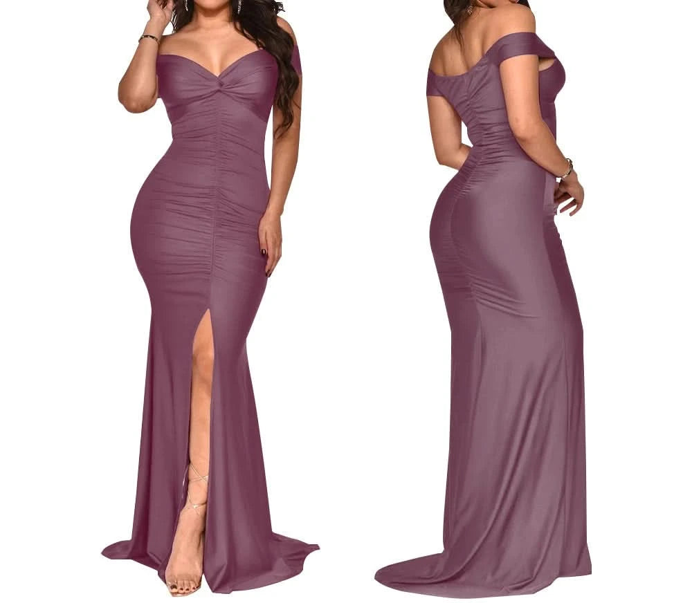 Women Long Dresses Sexy Backless Bodycon Evening Dresses Nightclub Maxi Dress Cocktail Birthday Party Welcome Prom Dress XSY039 - M & M Global