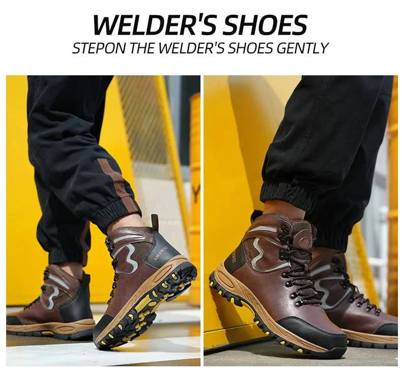 Widen Safety Boots Men Work Indestructible Shoes Climbing Boots Steel Toe Protective Boots Anti-smash Anti-puncture Safety Shoes