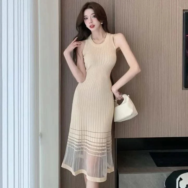 Dresses for Women Black SMidi Woman Dress Party Evening Night Club Prom Casual Youth G Fashion Summer 2024 Retro Sensual Sexy X - M & M Global