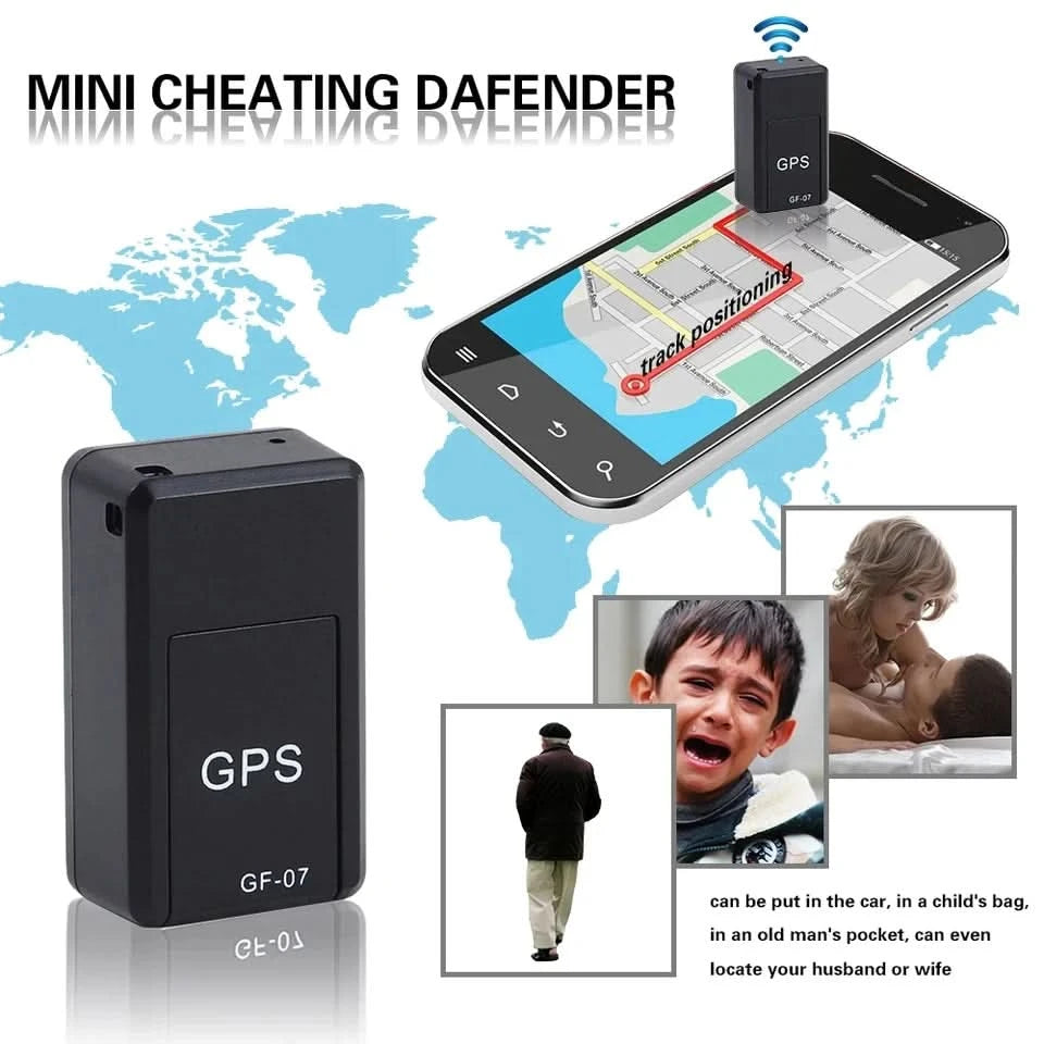 Gf07 Magnetic Mini Car Tracker Gps Real Timetracking Locator Device Magnetic Gps Tracker Real-Time Vehicle Locator Pet Tracker