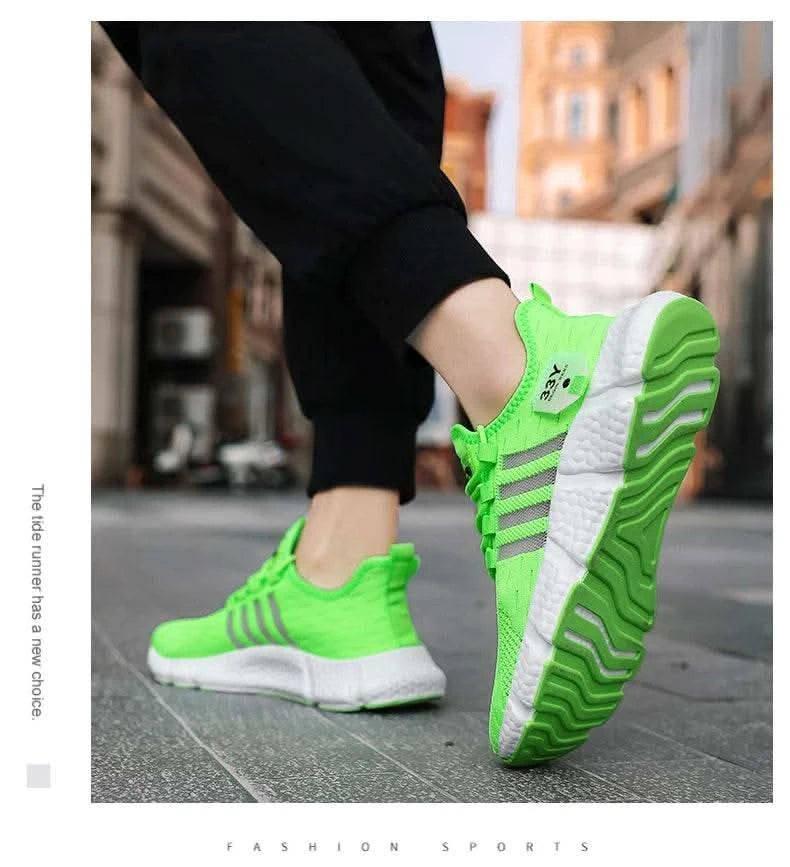 Breathable Mesh Men Shoes Trendy Lightweight Walking Flats Plus Size Male Tennis Sneakers Outdoor Running Fitness Shoes 2024 - M & M Global