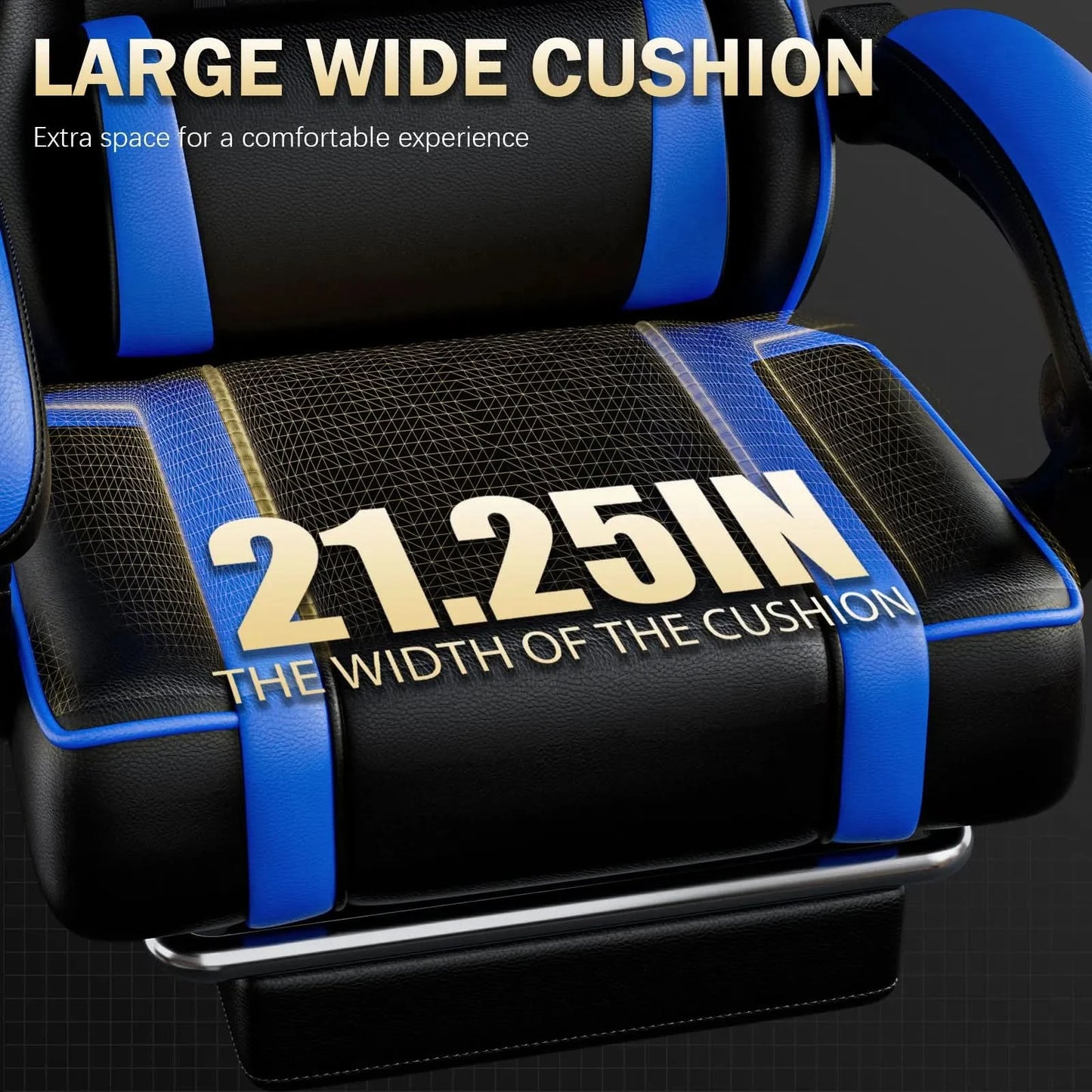 Ergonomic Gaming Chair Recliner, PU Leather Racing Game Chairs for Adults, Executive Office Chair Gamer Chair with Massager