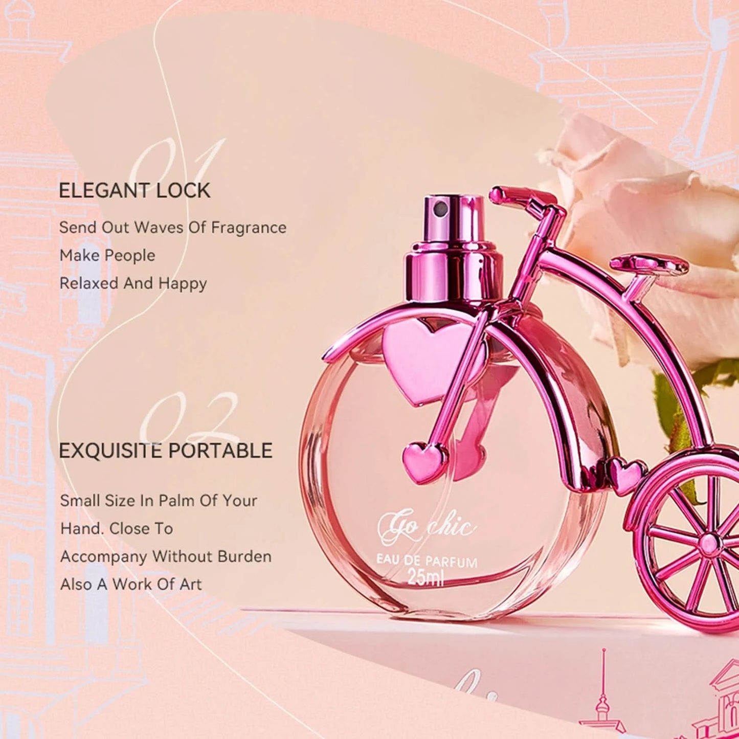 Bike Styling Perfume,Refreshing Oriental Floral Fragrance Parfum Spray With Gift Box Package Lasting And Charming Personal Perfu