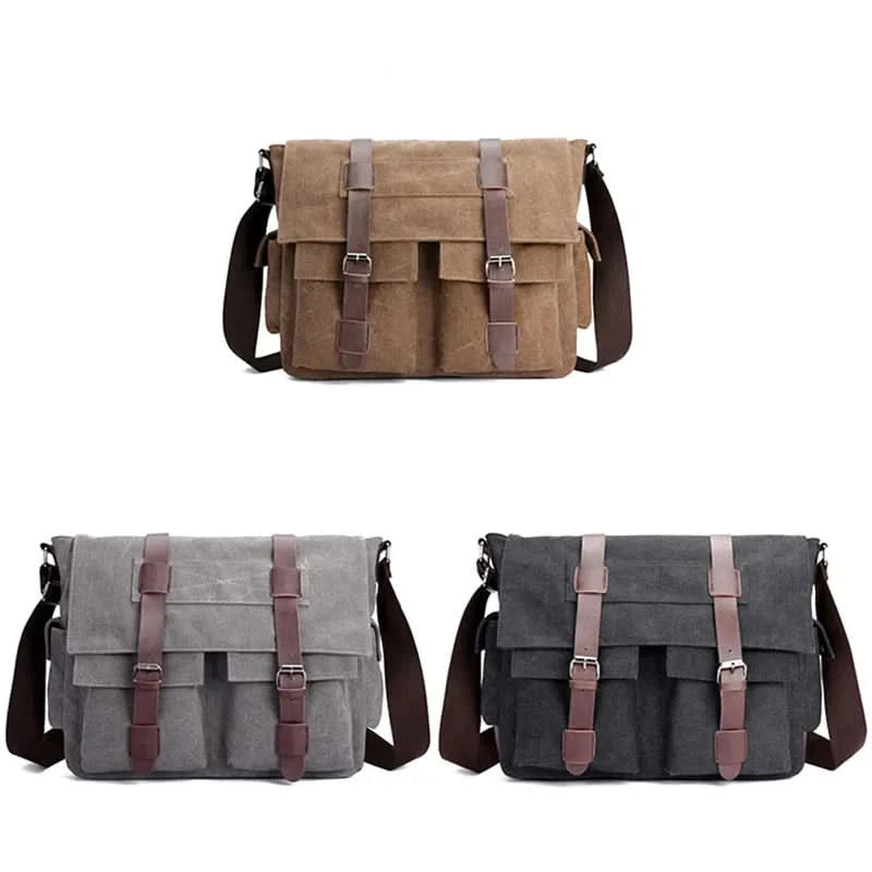 Men's Vintage Canvas Bag Men Casual Crossbody Bag For Men Messenger Bag Man Travel Shoulder Bags Bolsa Masculina High Quality - M & M Global