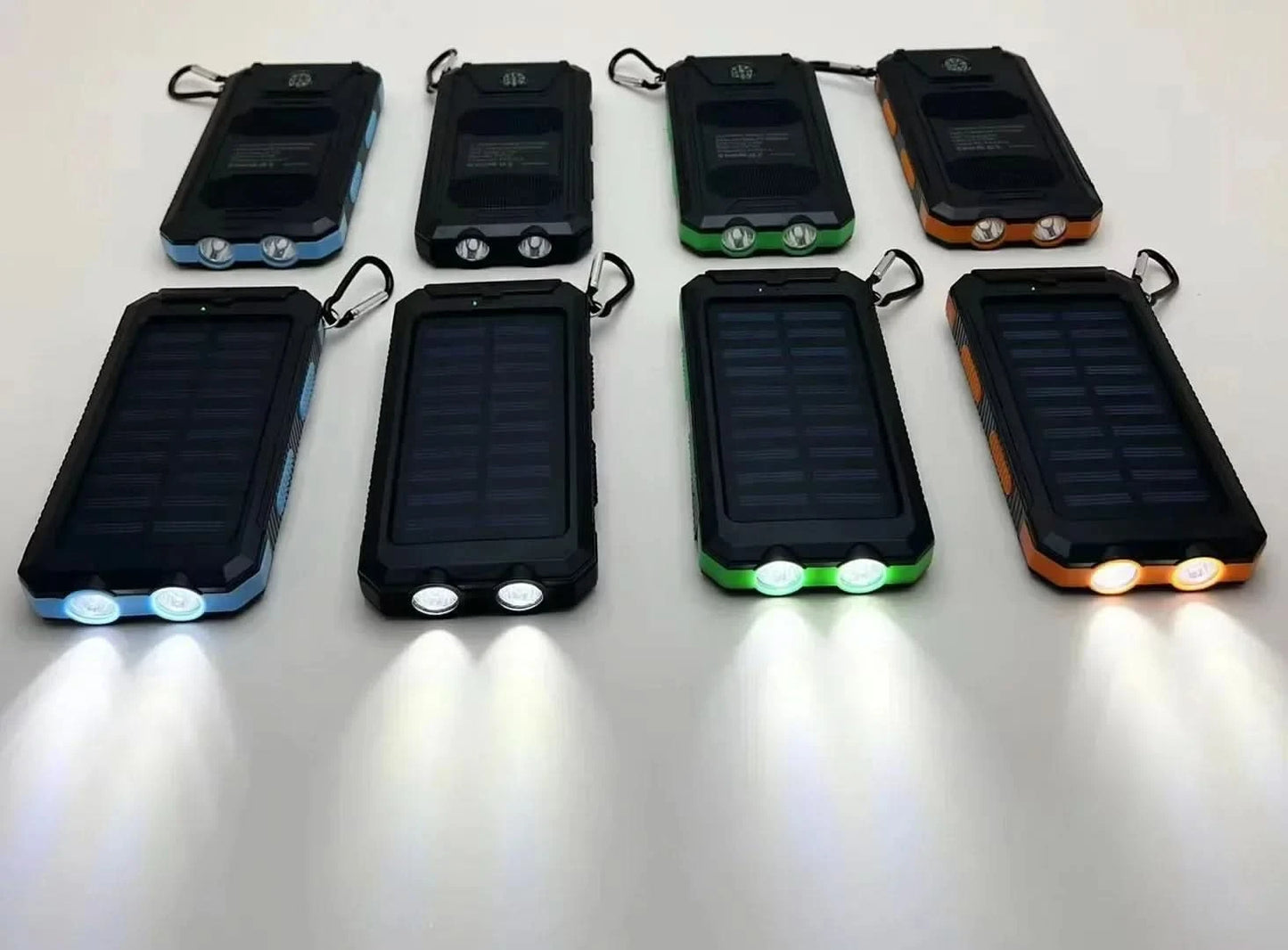BCAK Brand Power bank Outdoor 200000mAh Large Capacity Solar Power Bank Portable With Lanyard Compass External Battery Camping - M & M Global