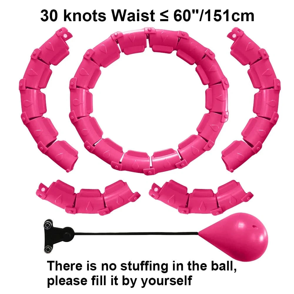 21/24/27/30 Knots Sport Fitness Hoops Abdominal Thin Waist Exercise Massage Hoop Fitness Equipment Gym Home Training Weight Loss - M & M Global