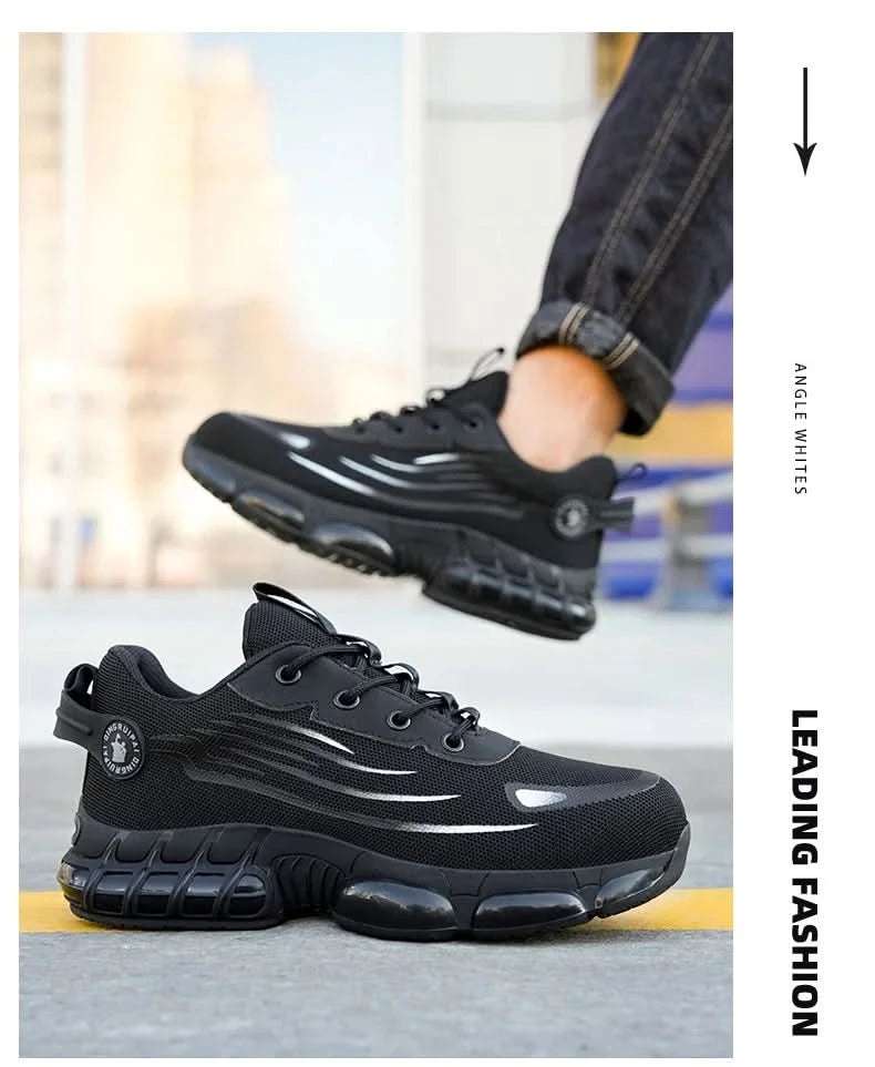 Lace-up breathable soft sole comfortable anti-smash anti-puncture men's casual labour insurance shoes