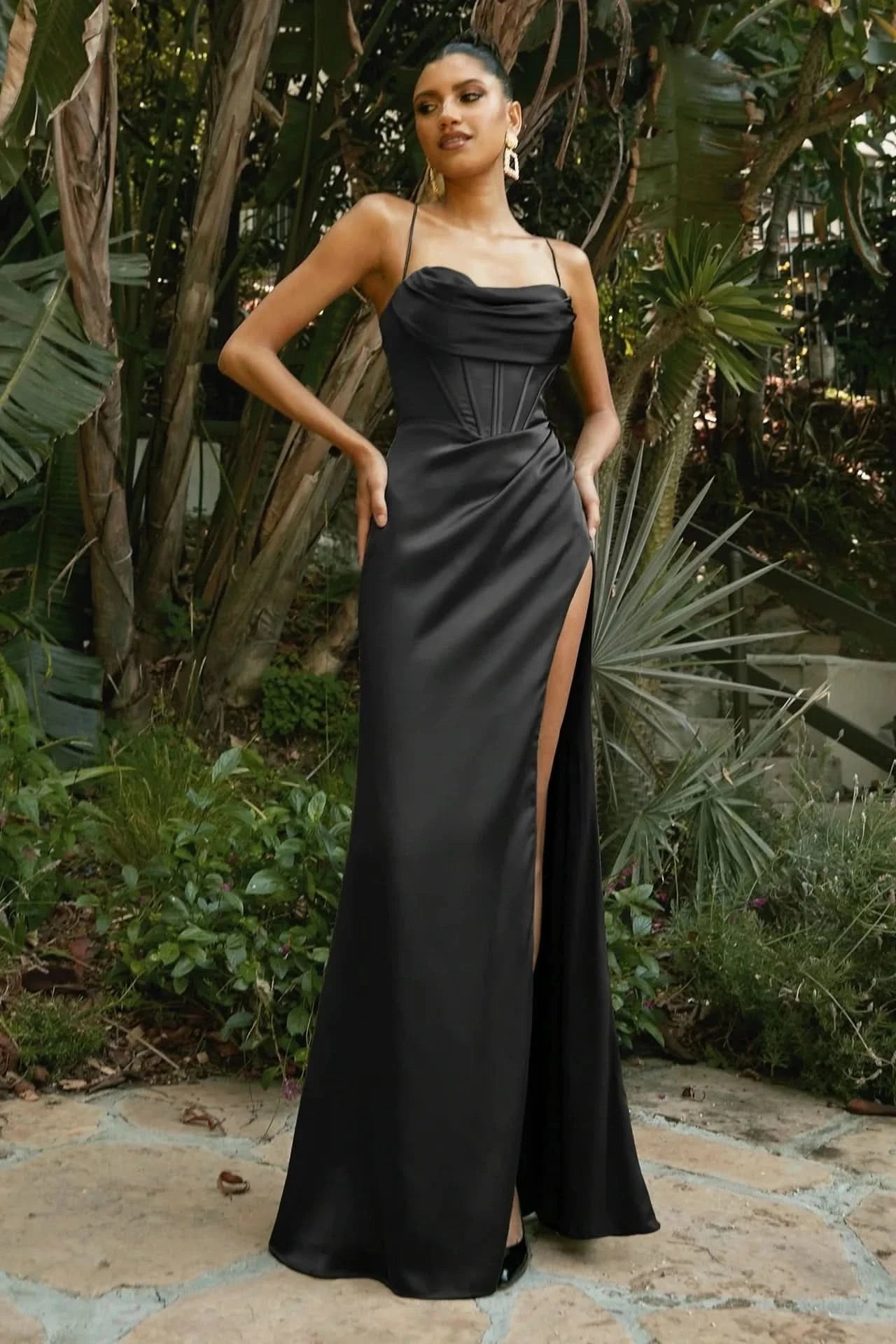 Sexy Green Long Dress Halter Split Dress Party Party Christmas Halloween Evening Dress - M & M Global