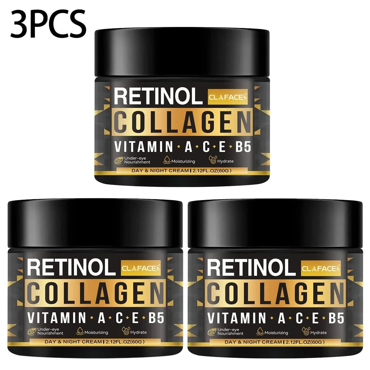 Men's Retinol Collagen Face Cream Skincare Moisturizing Brightening Hydrating Smooth Wrinkles Firming Facial Men Skin Care - M & M Global