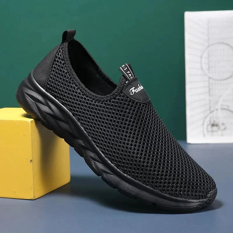 YRZL Mesh Loafers Men Casual Shoes Summer Lightweight Outdoor Male Walking Shoes Anti-slip Comfortable Slip on Loafers for Men - M & M Global