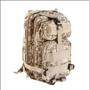 Men's Classic Tactical Backpack Travel Sports Camouflage Bag Outdoor Climbing Hunting Backpack Fishing Hiking Nylon 3P Pack Bag - M & M Global