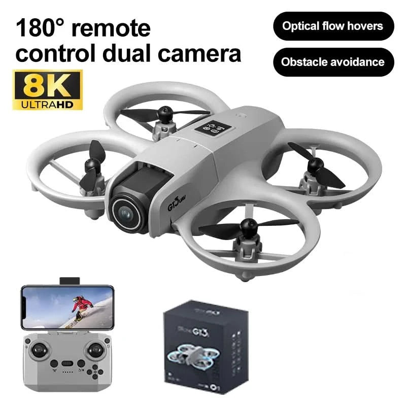 NEW Drones GT3 GPS 8K Professional HD 180° Dual Cameras 5G WIFI Brushless Motors Obstacle Avoidance FPV Foldable Quadcopter Toys - M & M Global