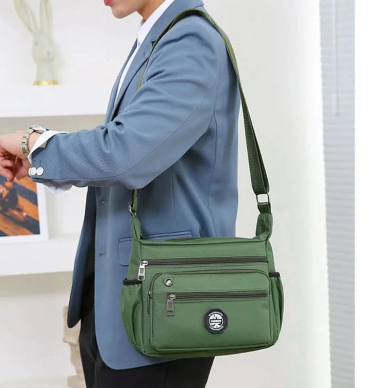 Men's Messenger Bag Crossbody Shoulder Bags Men Large Sling Pack For Work Business Waterproof Oxford Packs Satchel Purse - M & M Global