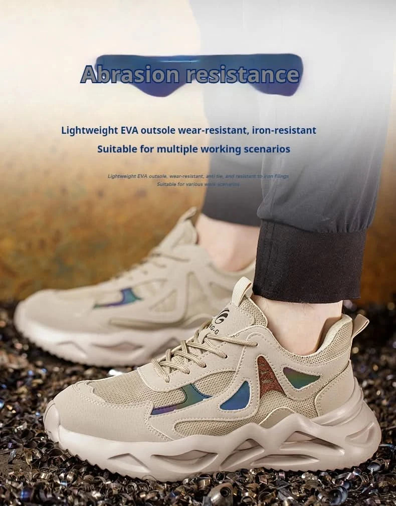 Lightweight Safety Shoes Men Work Shoes Steel Toe Work Boots Breathable Outdoor Sneakers Man Breathable Shoes Protective Boots