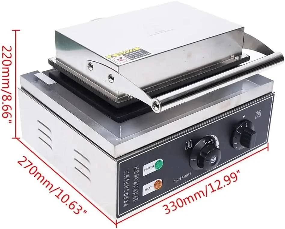 110V Nonstick 2-Shape Commercial Electric 5pcs Hot Dog Maker Machine Waffle Baker Electric Waffle Maker Muffin Machine Corn Dog - M & M Global