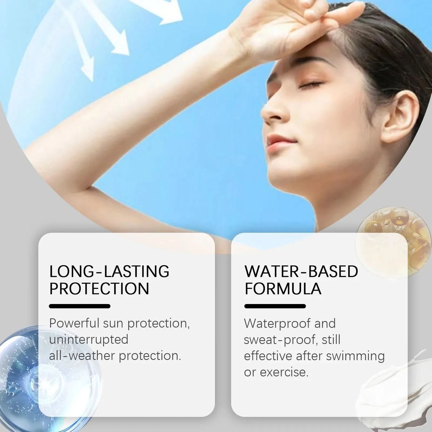 Facial Body Sunscreen Anti UV SPF90 Shine Protection Sunblock Solar Isolation Oil-Control Refresh Moisturizer Brighten Sun Cream - M & M Global