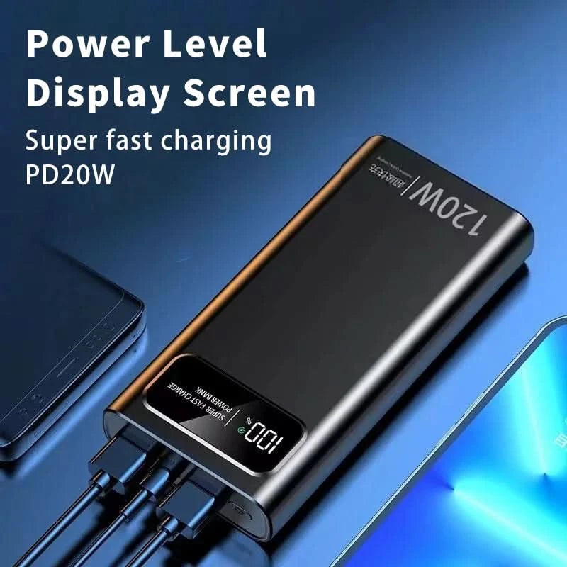 Xiaomi Fast Charging Power Bank 200000mAh Ultra Large Capacity Powerbank 120W Super Charge Portable External Battery LED Display - M & M Global