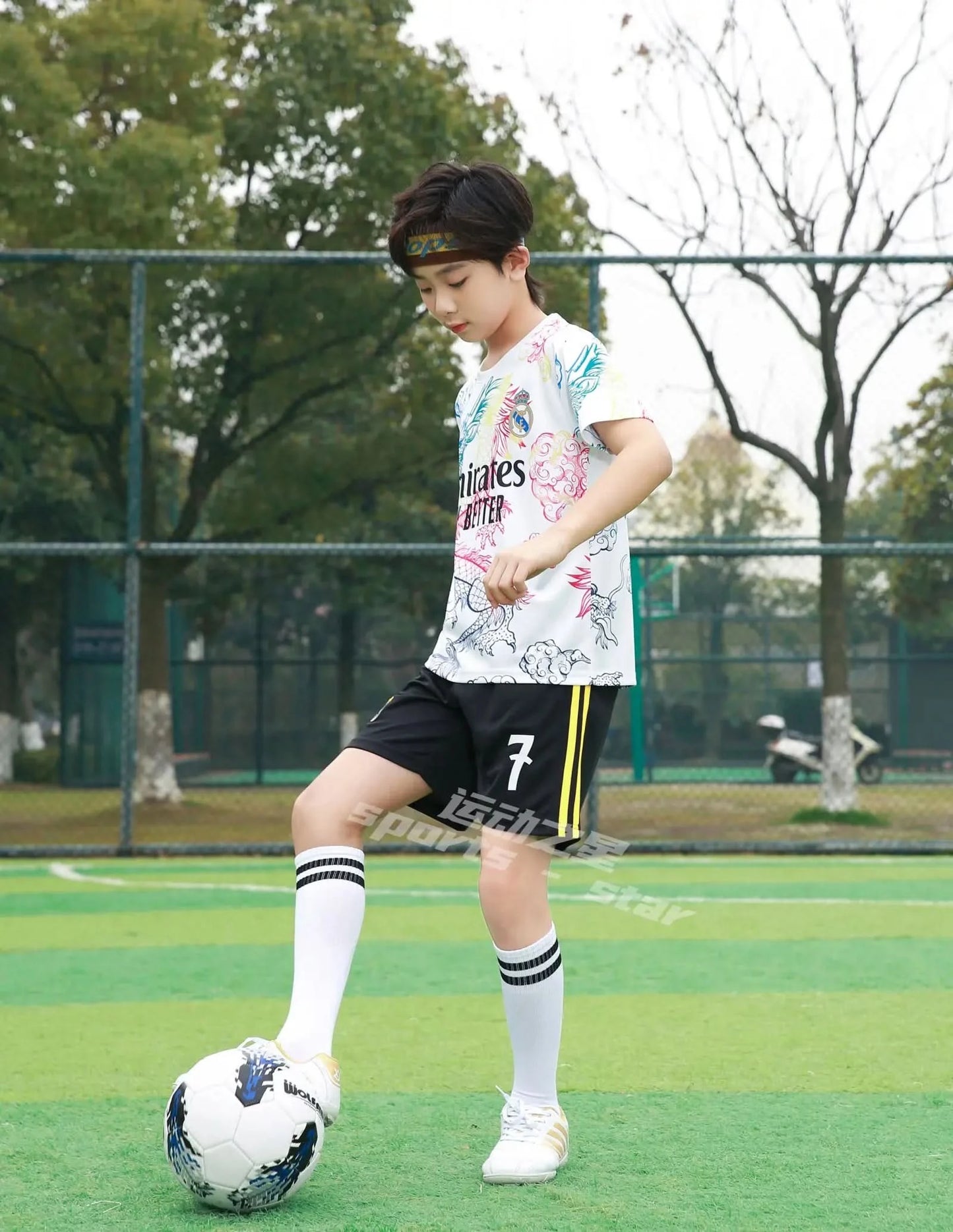 Children's Sports Suit Boy Girl yellow Fans Shirt Training Wear Games Rugby Football Shirt Men Kids Child Sets Kit Uniform - M & M Global