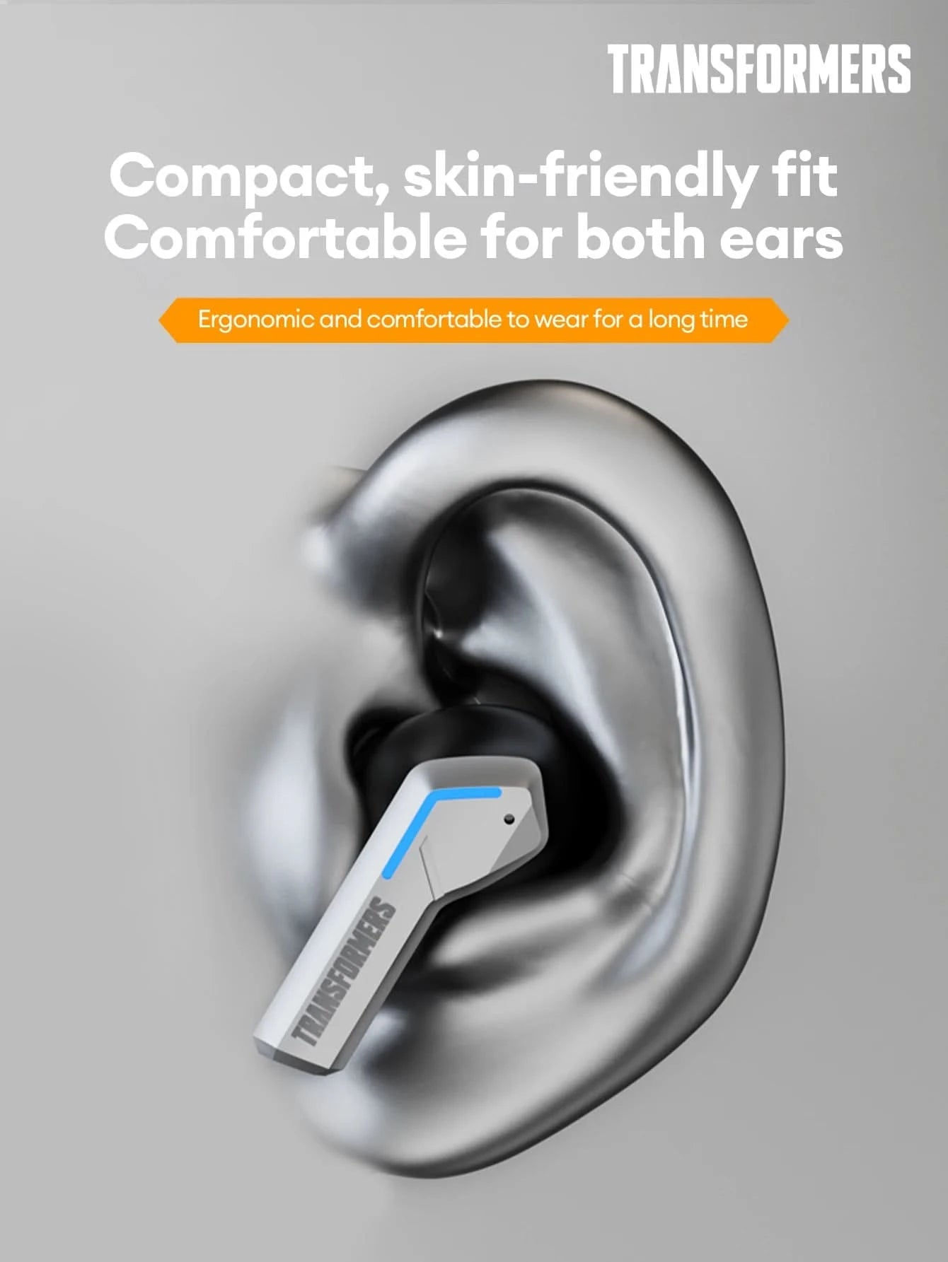 Ship From US Transformers TF-T06 Bluetooth Earphones Gaming Headset Low Latency with Mic Headphones HD Call Wireless Earbuds