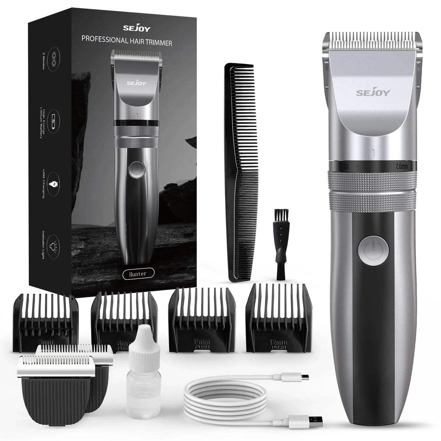 SEJOY Professional Trimmer Hair Clippers Cutting Beard Cordless Shaving Machine - M & M Global